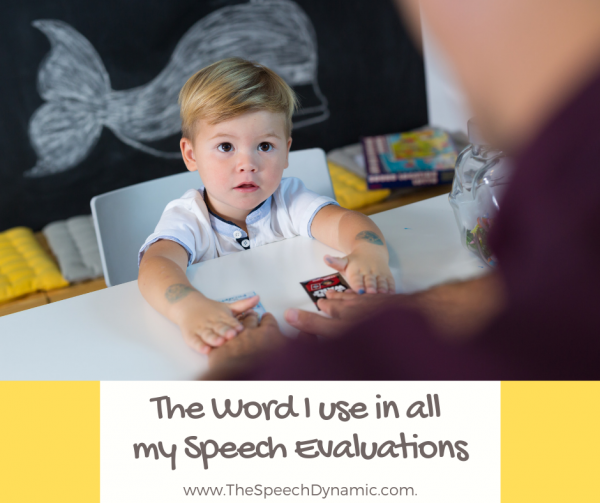 speech therapy evaluation 